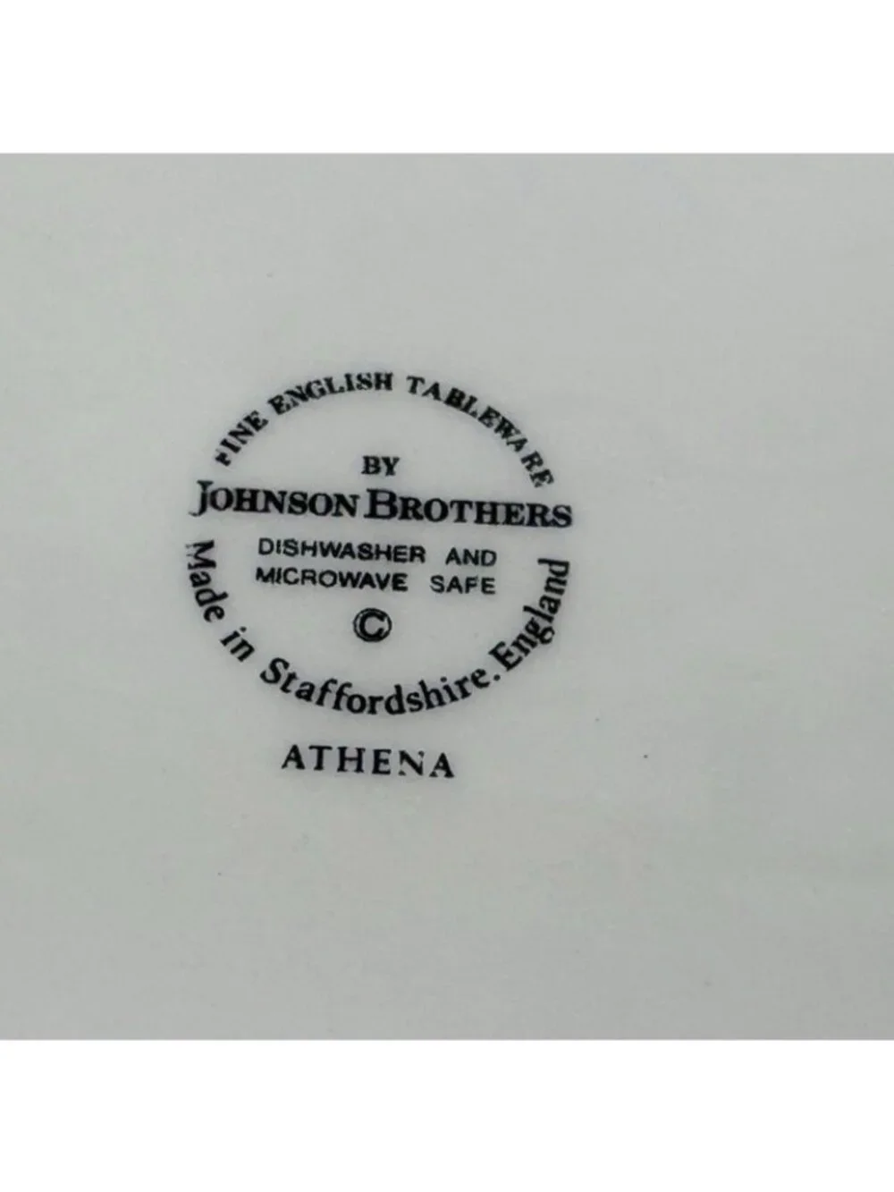Johnson Brothers ATHENA White Ribbed Smooth England Ironstone Dinner Plate Set 4